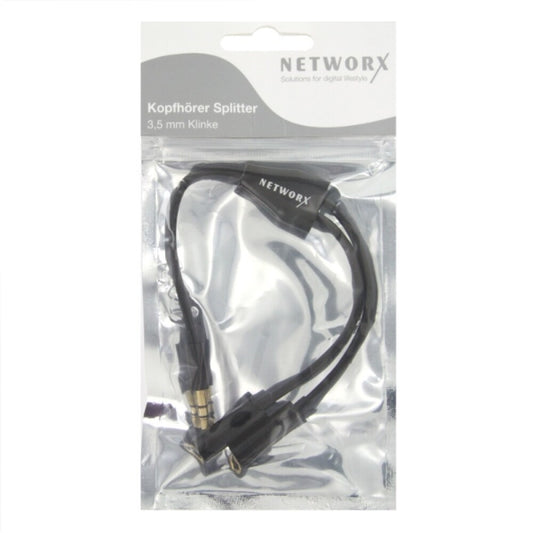 Networx headphone splitter / adapter with two 3.5 mm mini jack plugs