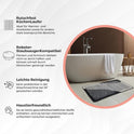 Miqna 2-tlg. rutschfestes Badteppich Set , waschbar (60x100 & 50x60 cm)