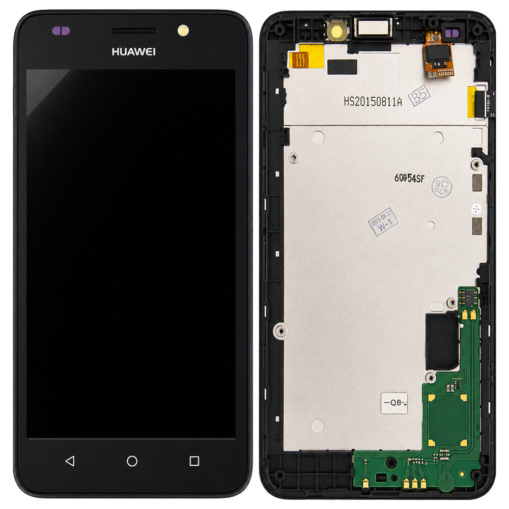 Display für Huawei Y635 LCD + Rahmen Schwarz Bildschirm Touch