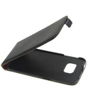 Slim Leder Flip Hülle Galaxy S6 Edge - schwarz 4250710563692