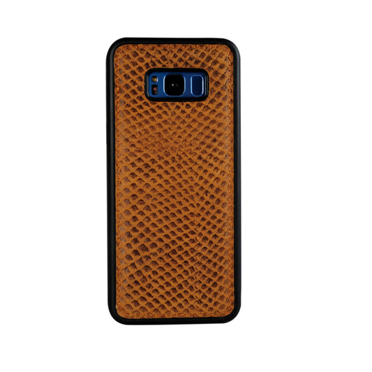 Real Leather Back Cover for Samsung Galaxy S8 honey brown