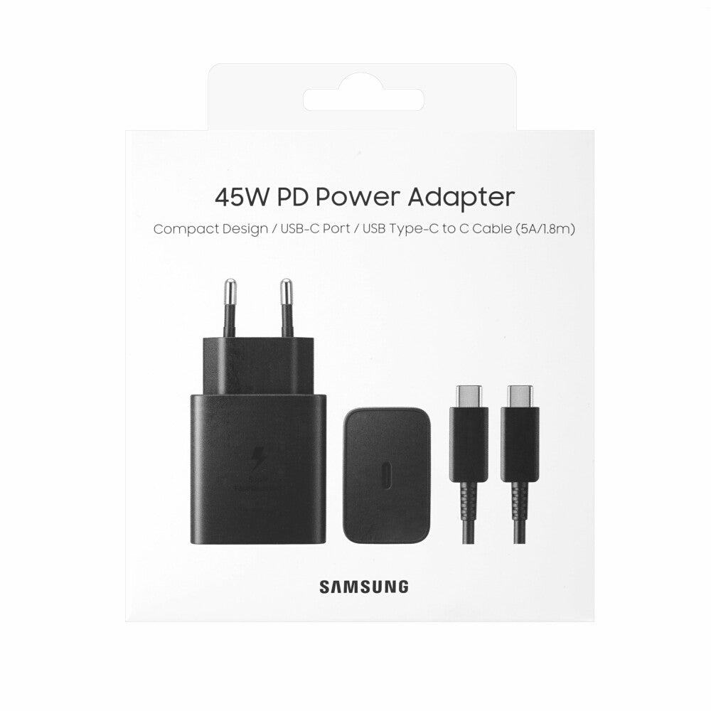 Samsung 45W USB-C power adapter (with cable) black EP-T4510XBE