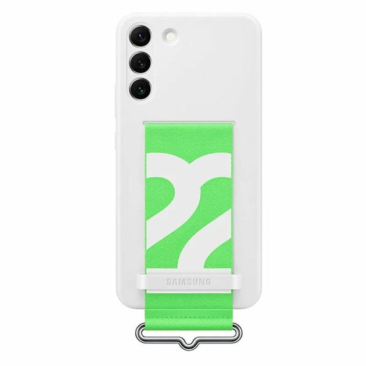 Samsung Silicone Case with Strap Galaxy S22 Plus white EF-GS906TWEGWW