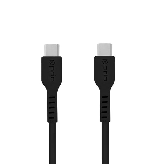 prio High-Speed Charge & Sync USB C auf USB C Kabel 5A 0,6m schwarz