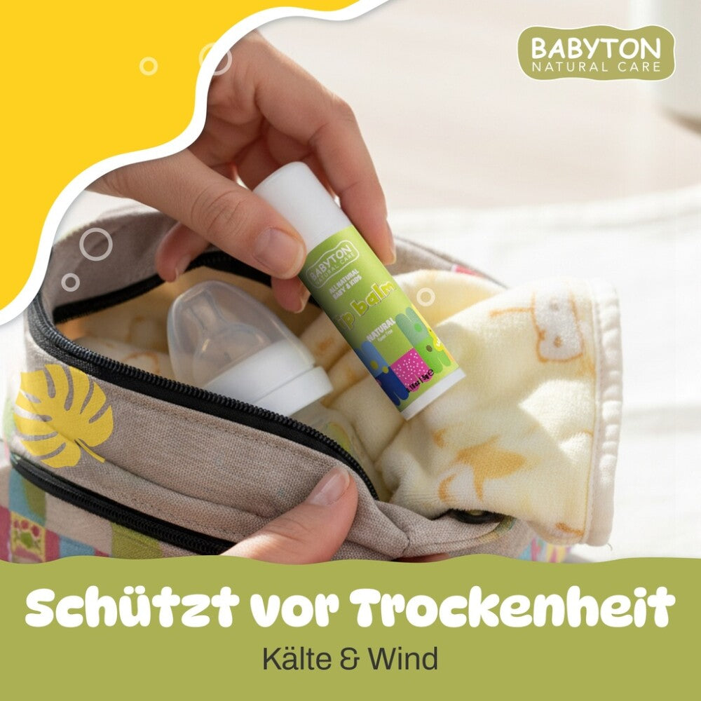 Babyton Lippenbalsam für Babys und Kinder, natürlich geschmacksneutral, 5 g