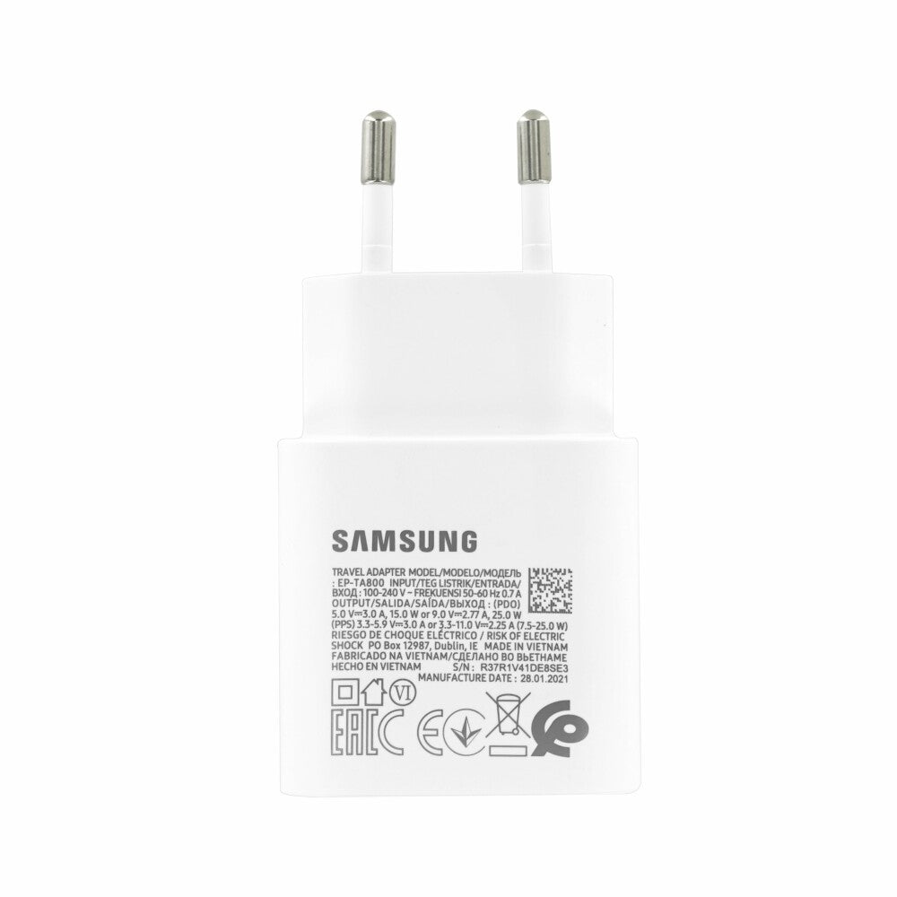 Samsung 25W Reiseadapter (ohne Kabel) weiß EP-TA800NWE