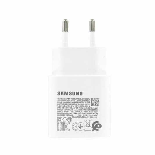 Samsung 25W Reiseadapter (ohne Kabel) weiß EP-TA800NWE