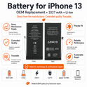 Akku für iPhone 13 wie Original 3200mAh Batterie Accu Ersatzakku