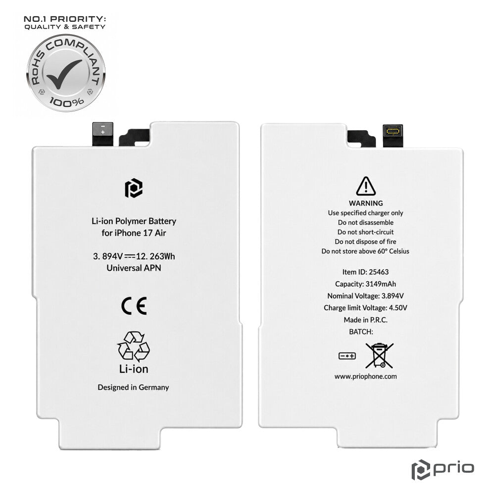 Prio Battery für iPhone Air (Universeller APN)