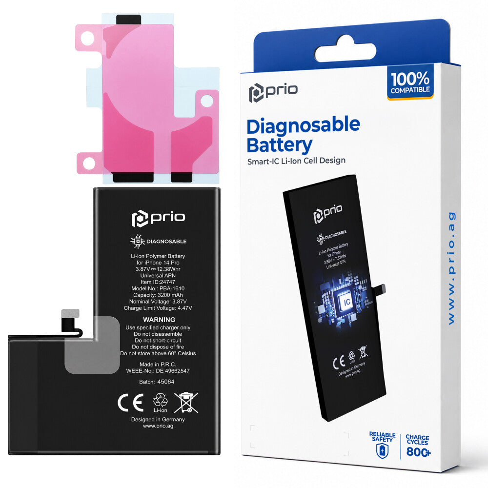 prio Diagnosefähiger Akku für iPhone 14 Pro
