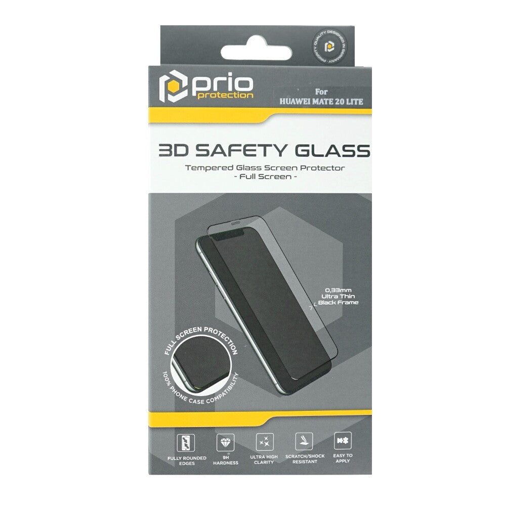 prio 3D screen protector glass for Huawei Mate 20 Lite black