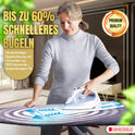 Bügelbrett, Bügeleisen Ablage, Bügelbrettbezug 46x127cm, Höhe 80-105cm, Schwarz