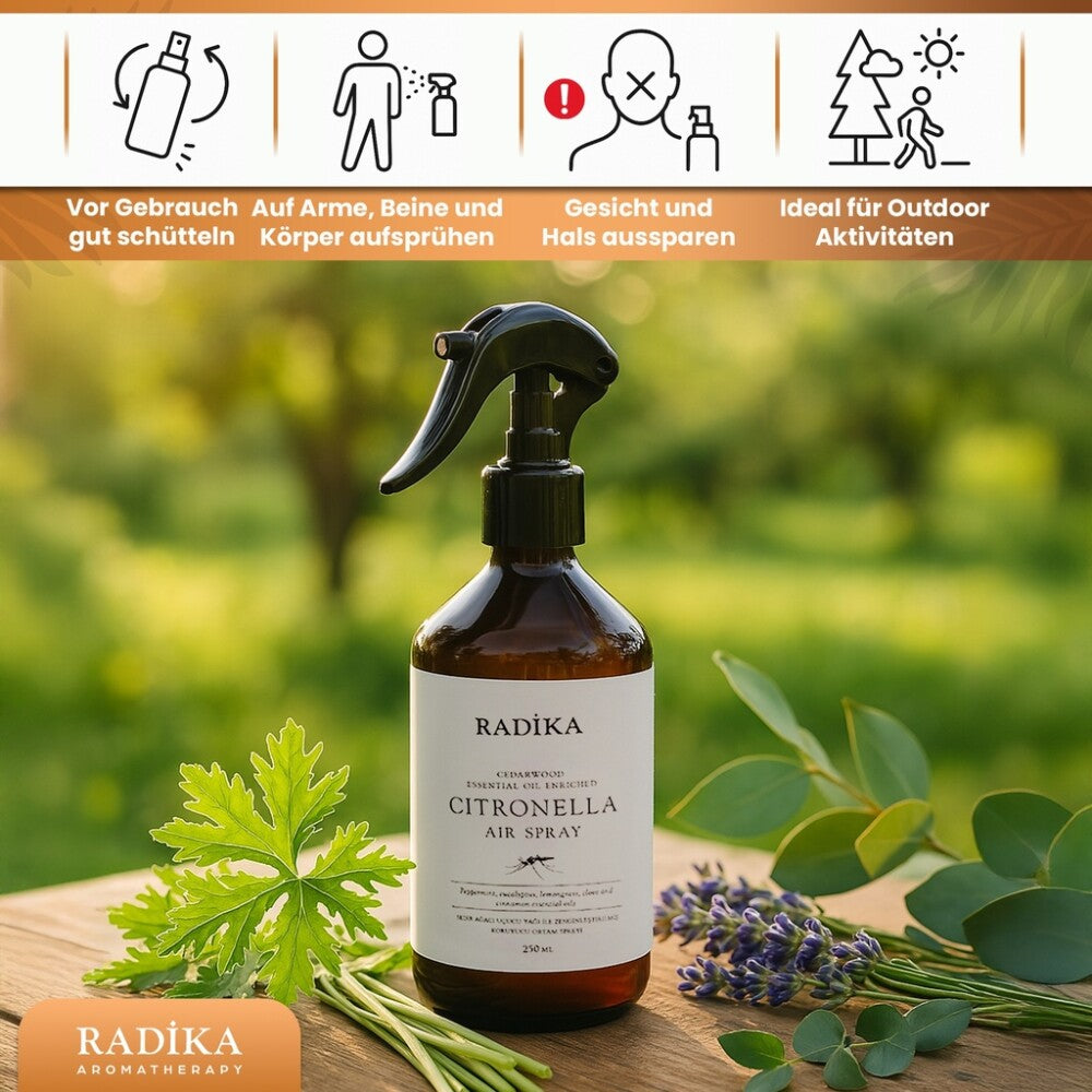 Mosquito Repellent Air Spray, Fliegenspray, 100% Rein, BIO, natürlich, 250 ml