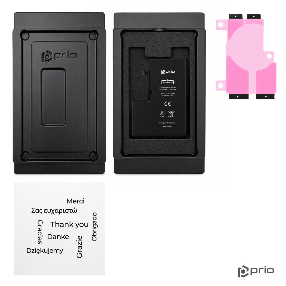 Prio Hochleistungsakku für iPhone 12 Pro Max (4240 mAh) - Universeller APN -