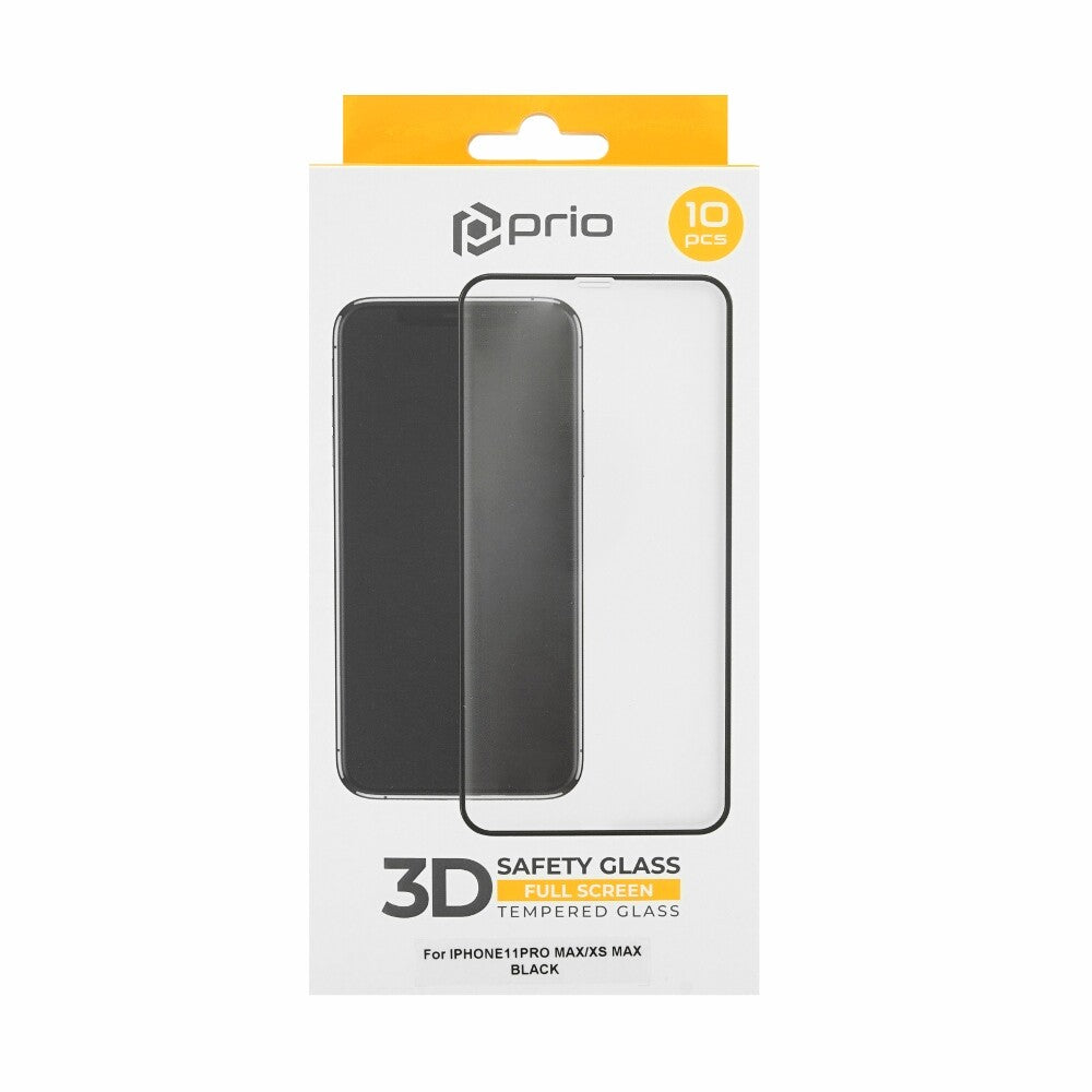 prio 10x 3D screen protector glass for iPhone 11 Pro Max/XS Max black