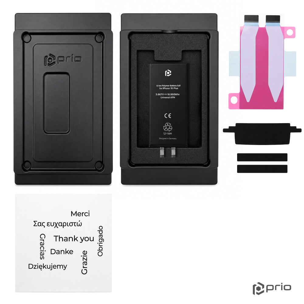 prio Akkuzelle für iPhone 15 Plus (ohne Flex-Kabel)