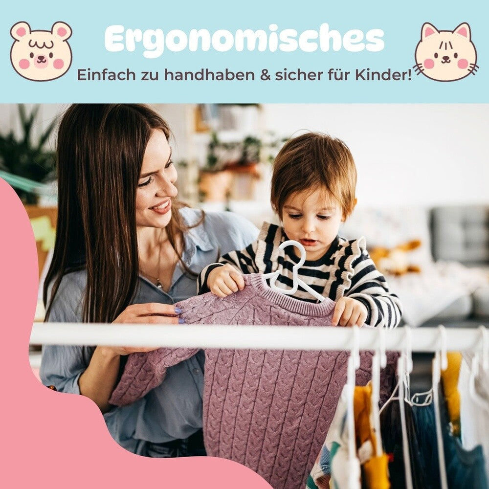 6 x Kleiderbügel für Baby & Kinder im Set, Plastik