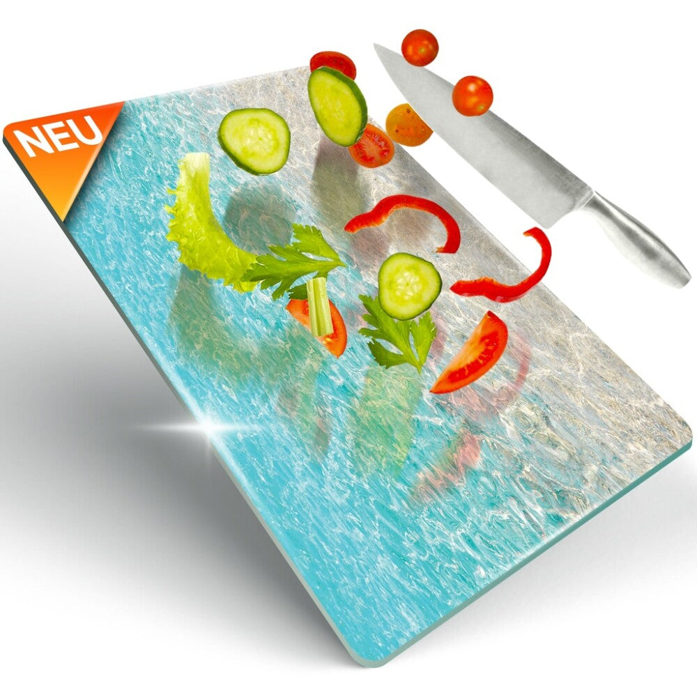 Decovetro Schneidebrett Glas |40x30cm | Glasschneidebrett | Leicht zu reinigen
