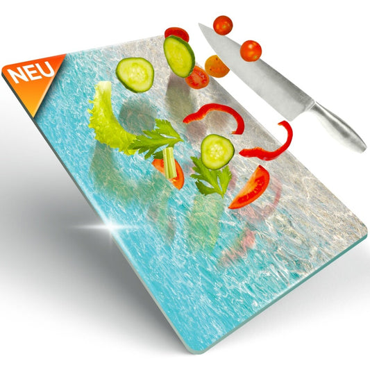 Decovetro Schneidebrett Glas |40x30cm | Glasschneidebrett | Leicht zu reinigen