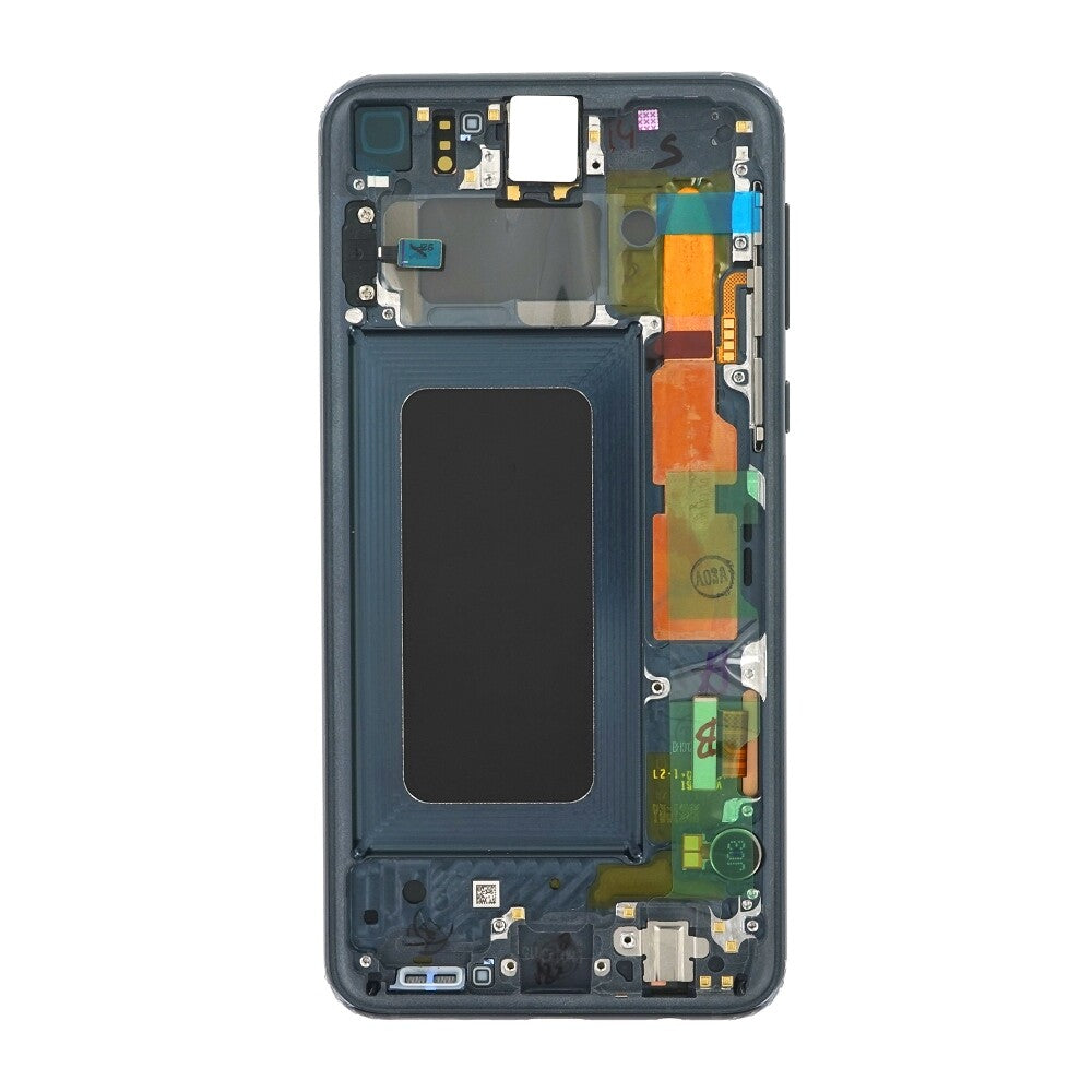 Samsung Displayeinheit + Rahmen G970F Galaxy S10e prism schwarz GH82-18852A