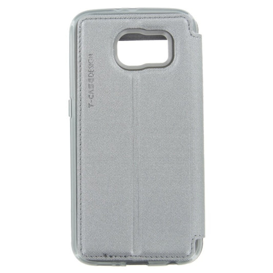 T-CASE Lux Magnet Flip Schutzhülle / Handytasche Samsung Galaxy S6 grau