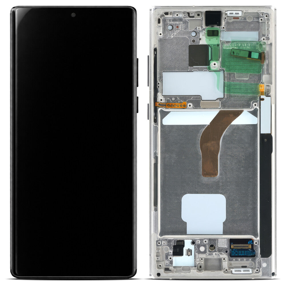 Samsung Display + Rahmen (montiert) S908 Galaxy S22 Ultra weiß