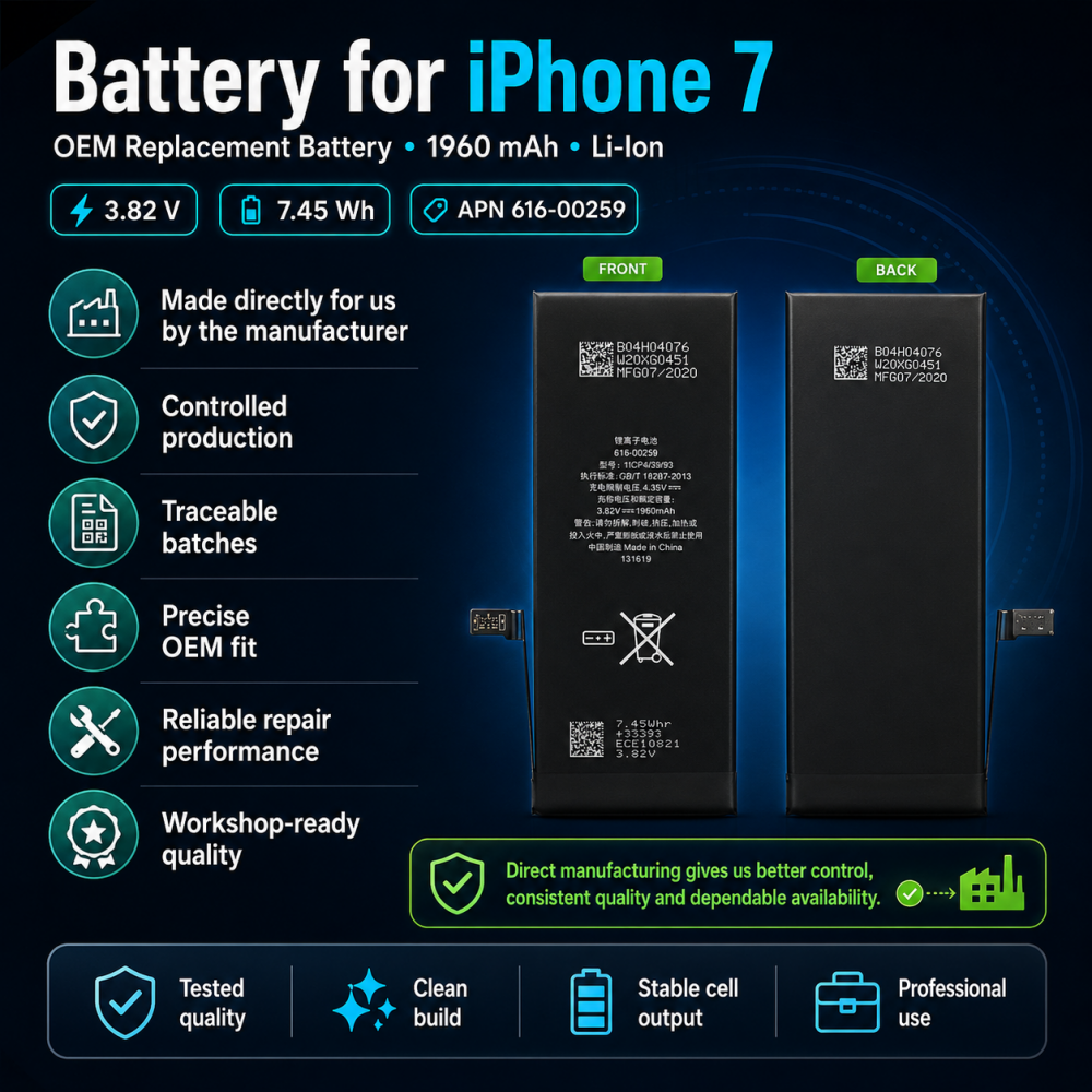 616-00259 Akku für iPhone 7 Batterie Ersatzakku