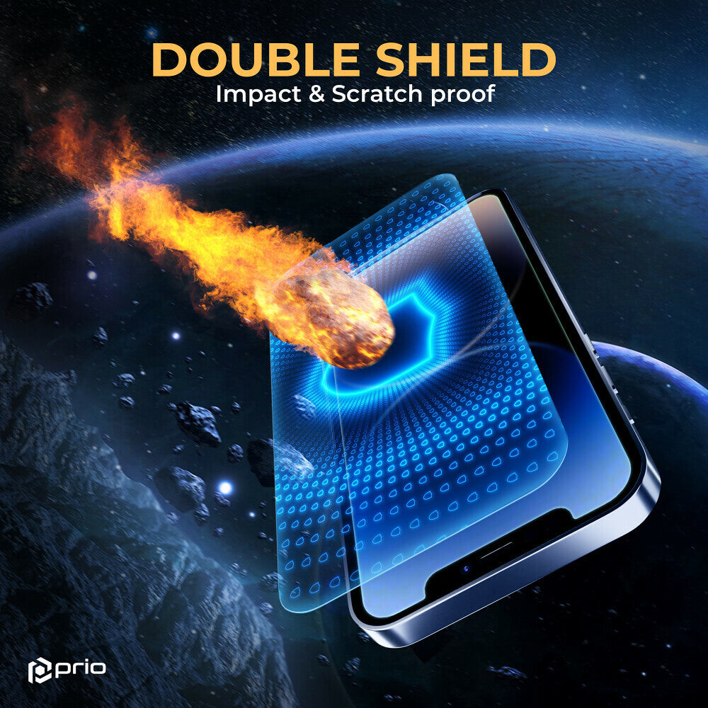 prio prio Shock Proof Displayschutzglas für iPhone 16/15/15 Pro (6,1 Zoll) klar