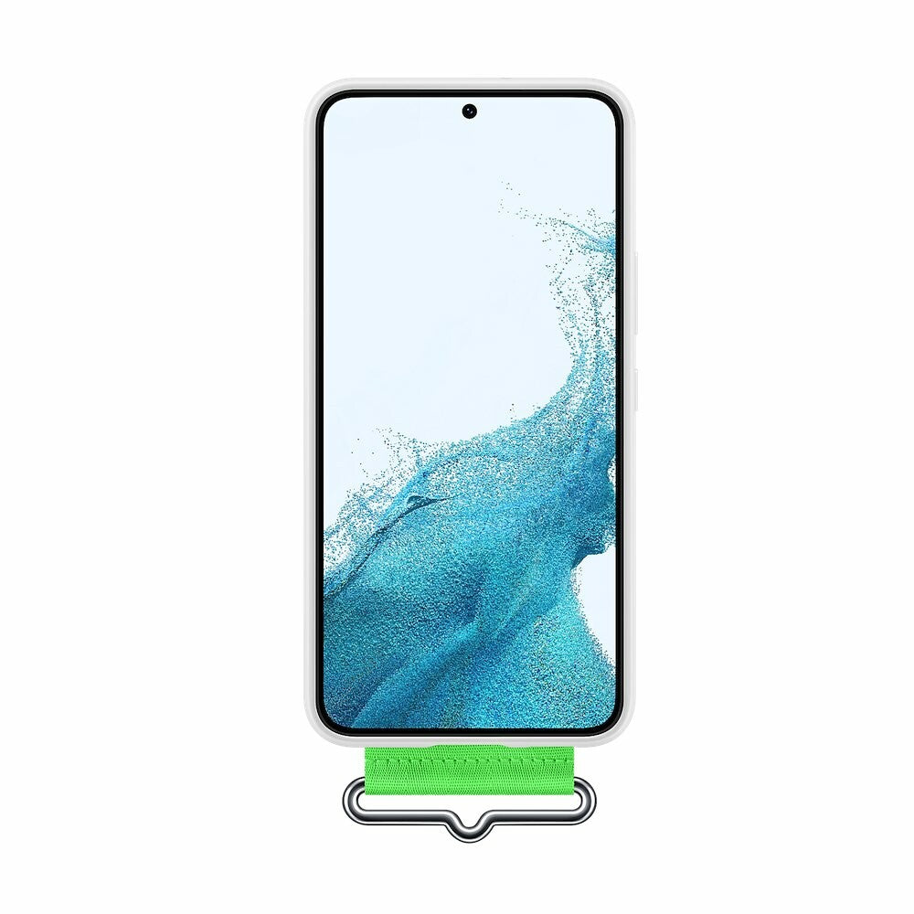 Original Silikonhülle für Samsung Galaxy S22 Weiß EF-GS901TWEGWW