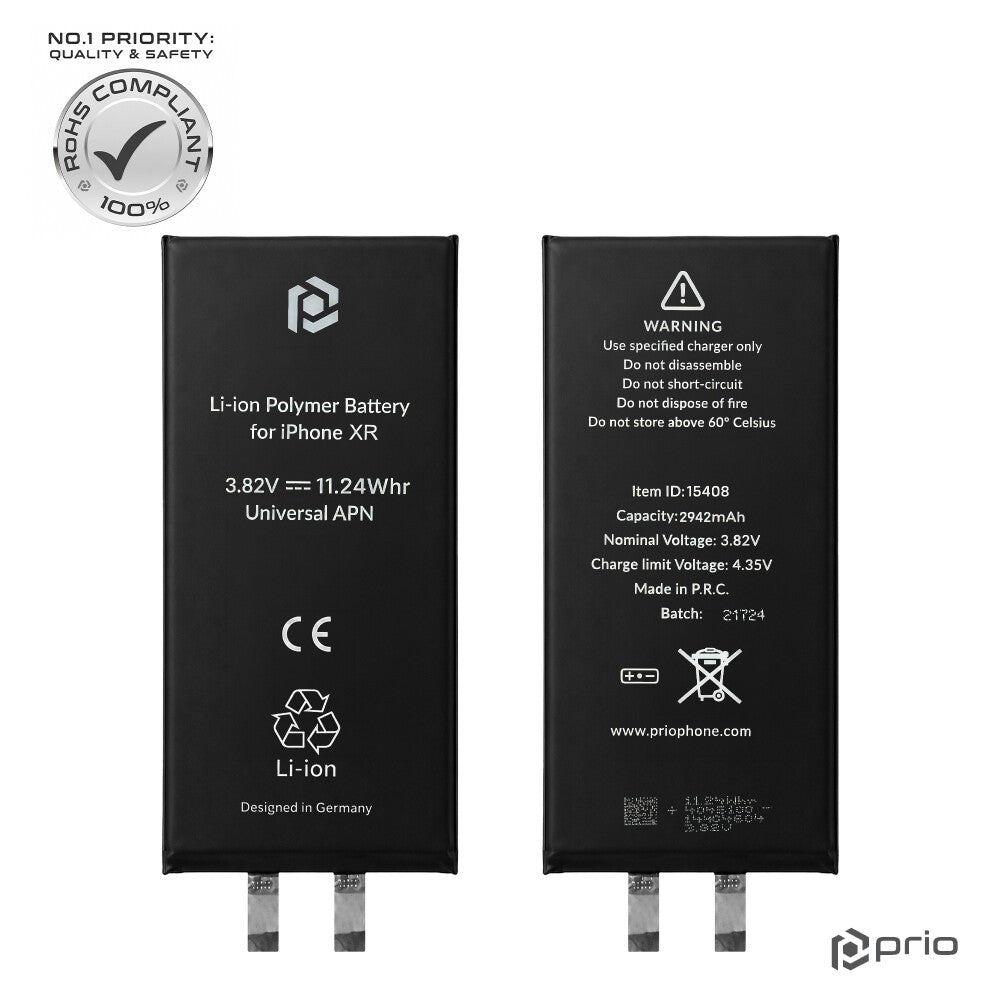 prio Akku für iPhone XR / 10 (ohne Flexkabel)