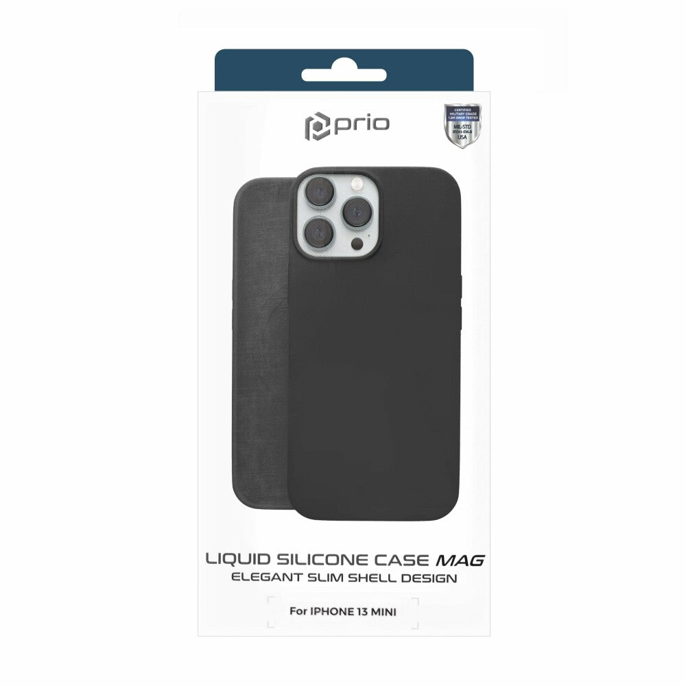 prio silicone protective case MAG for iPhone 13 mini black