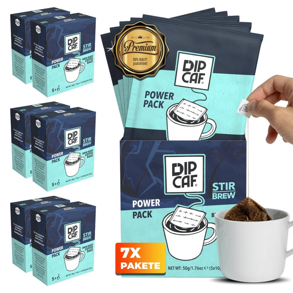 7 Stück Dipcaf Power Box 5 Stück Kaffee