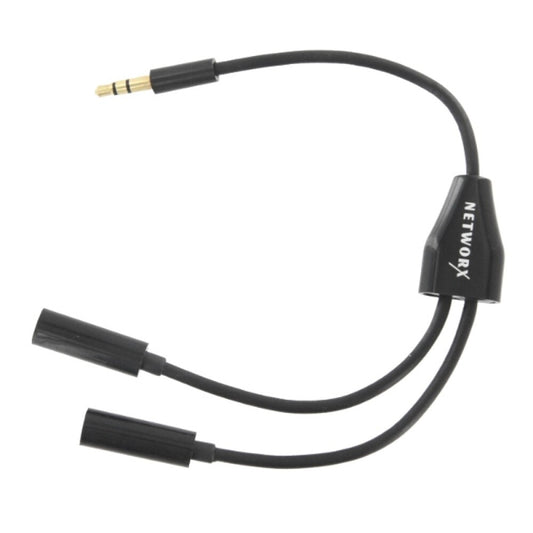 Original Networx Kopfhörer-Splitter mit zwei 3,5-mm-Mini-Klinkensteckern