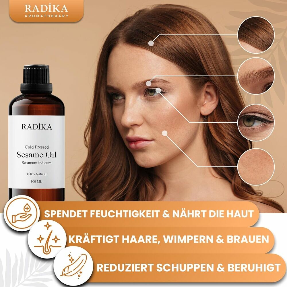 Sesamöl, Kaltgepresst, 100% Rein, BIO, natürlich, 100 ml