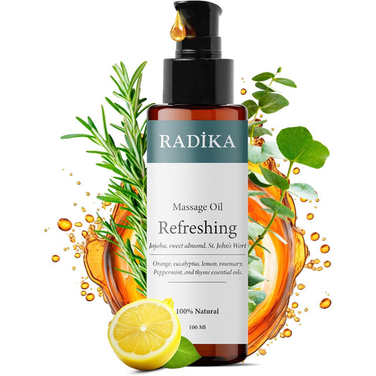 Massageöl, Erfrischendes Massage-Öl, 100% Rein, BIO, natürlich, 100 ml