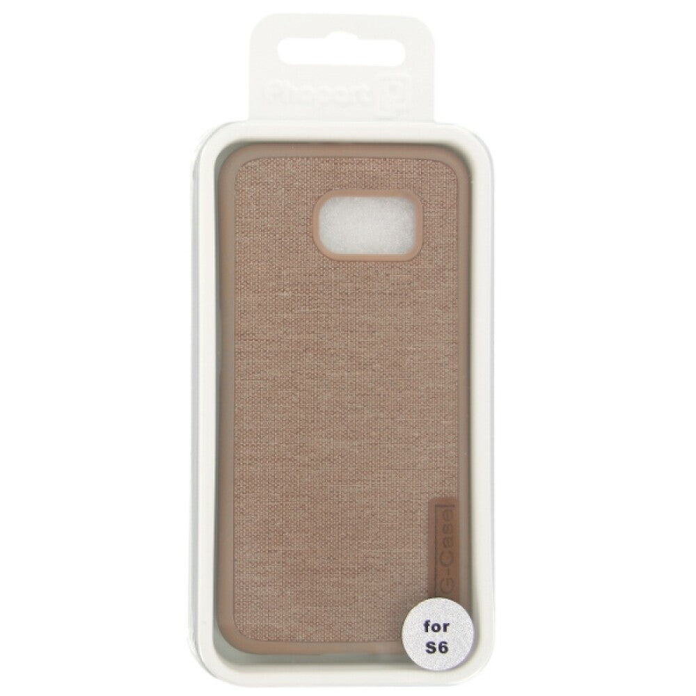 Silicone Case Textile for Samsung S6 brown