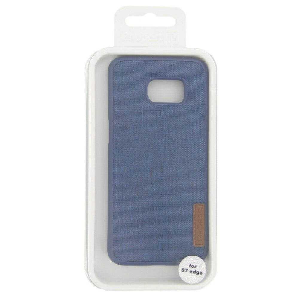 Silicone Case Textile for Samsung S7 Edge blue