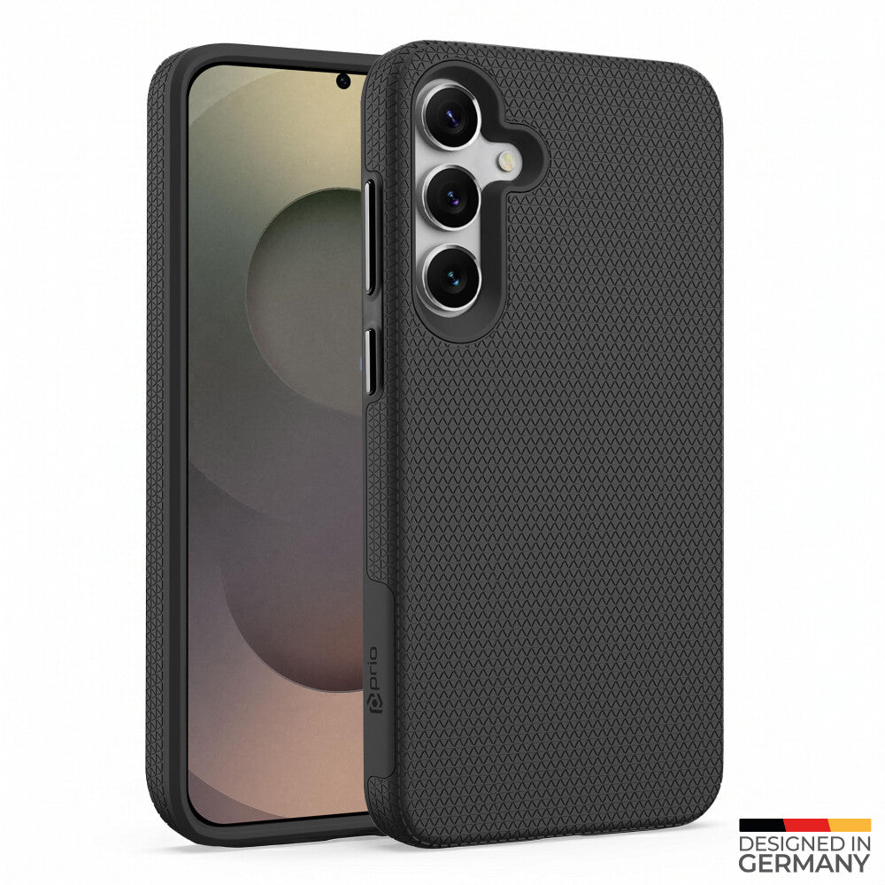 Prio Hardcover Handyhülle für Samsung S25 Ultra Schwarz Schutz Tasche