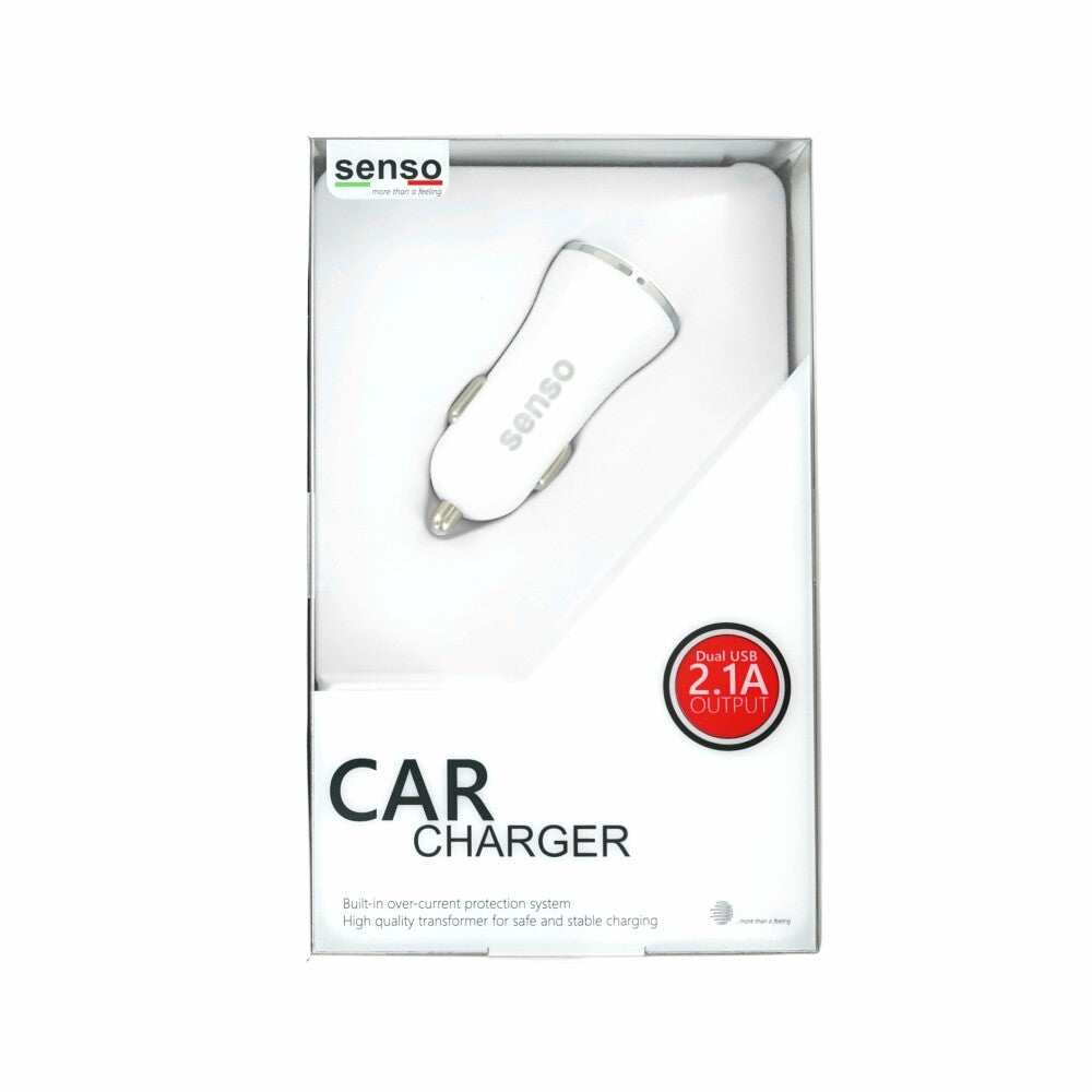 Senso car charger 2x USB 2.1A white