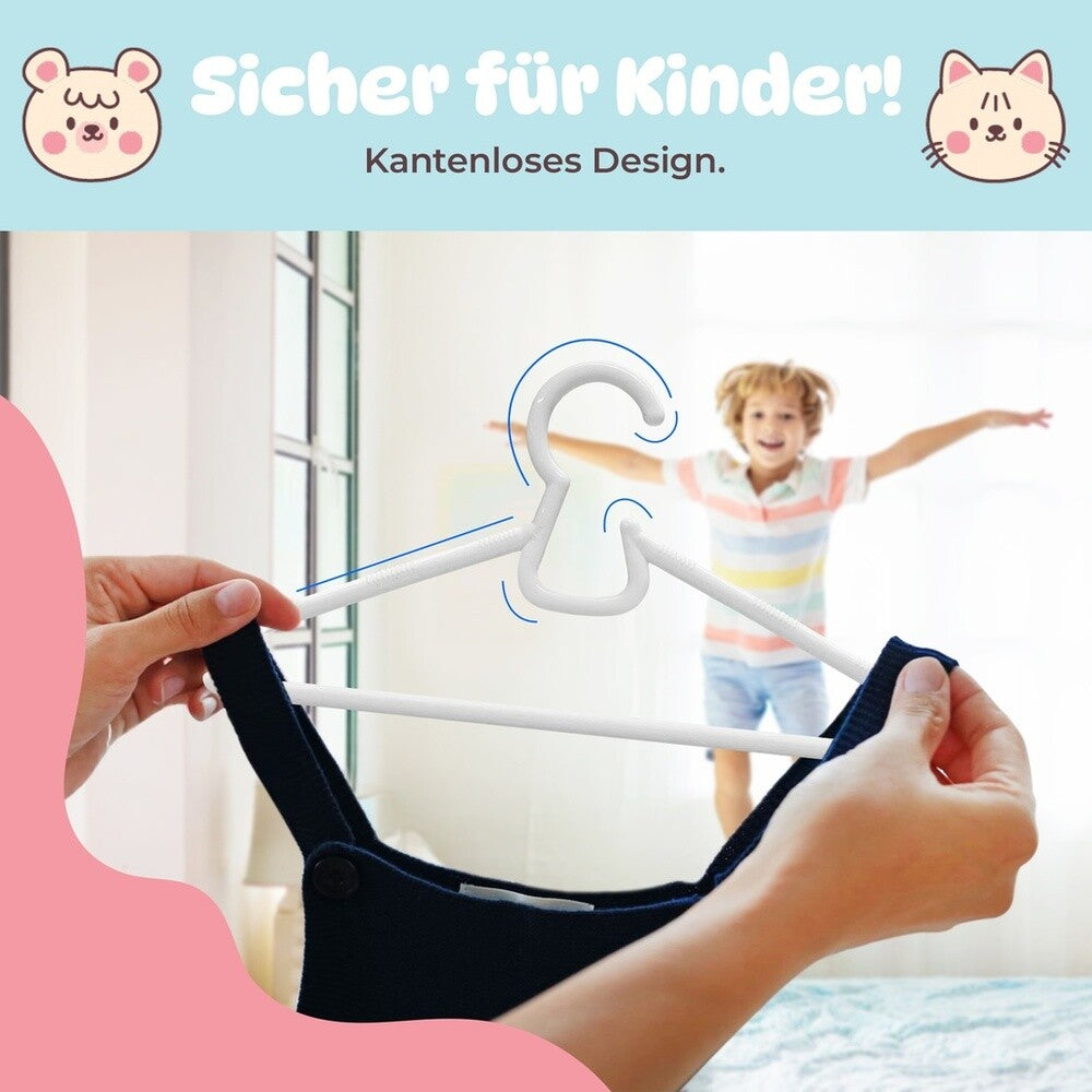 6 x Kleiderbügel für Baby & Kinder im Set, Plastik