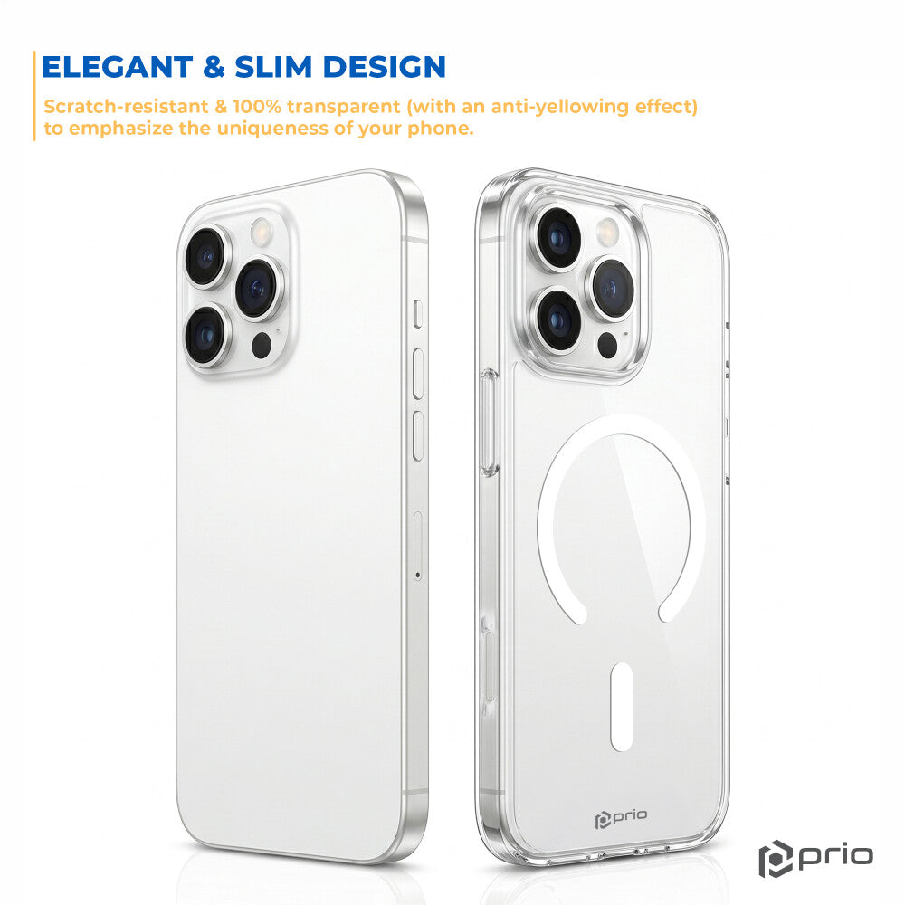 prio Schutzhülle MAG für iPhone 17 Pro klar [Neues Design]