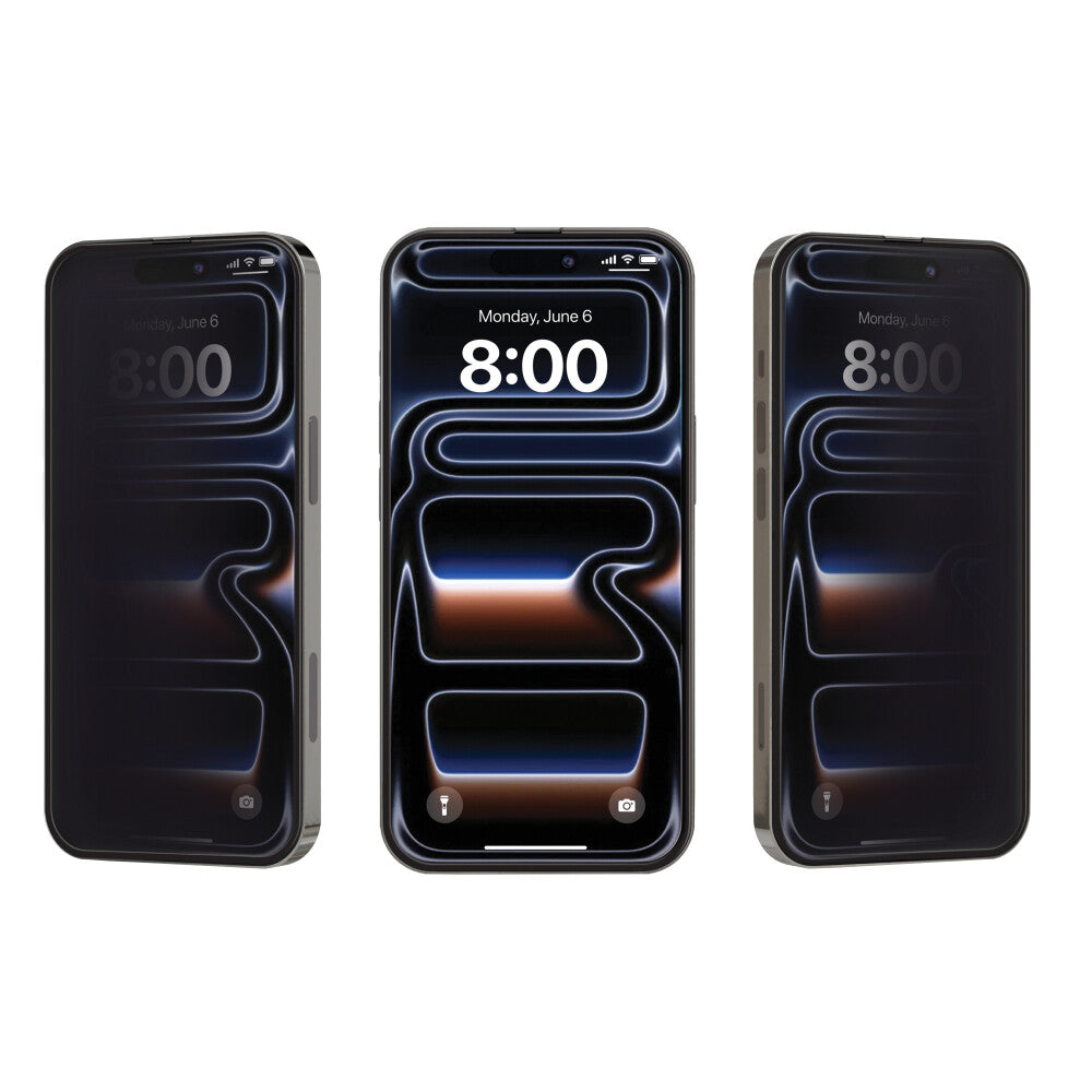 prio 3D Anti-Spionage-Schutzglas für iPhone 18 Pro Max, schwarz
