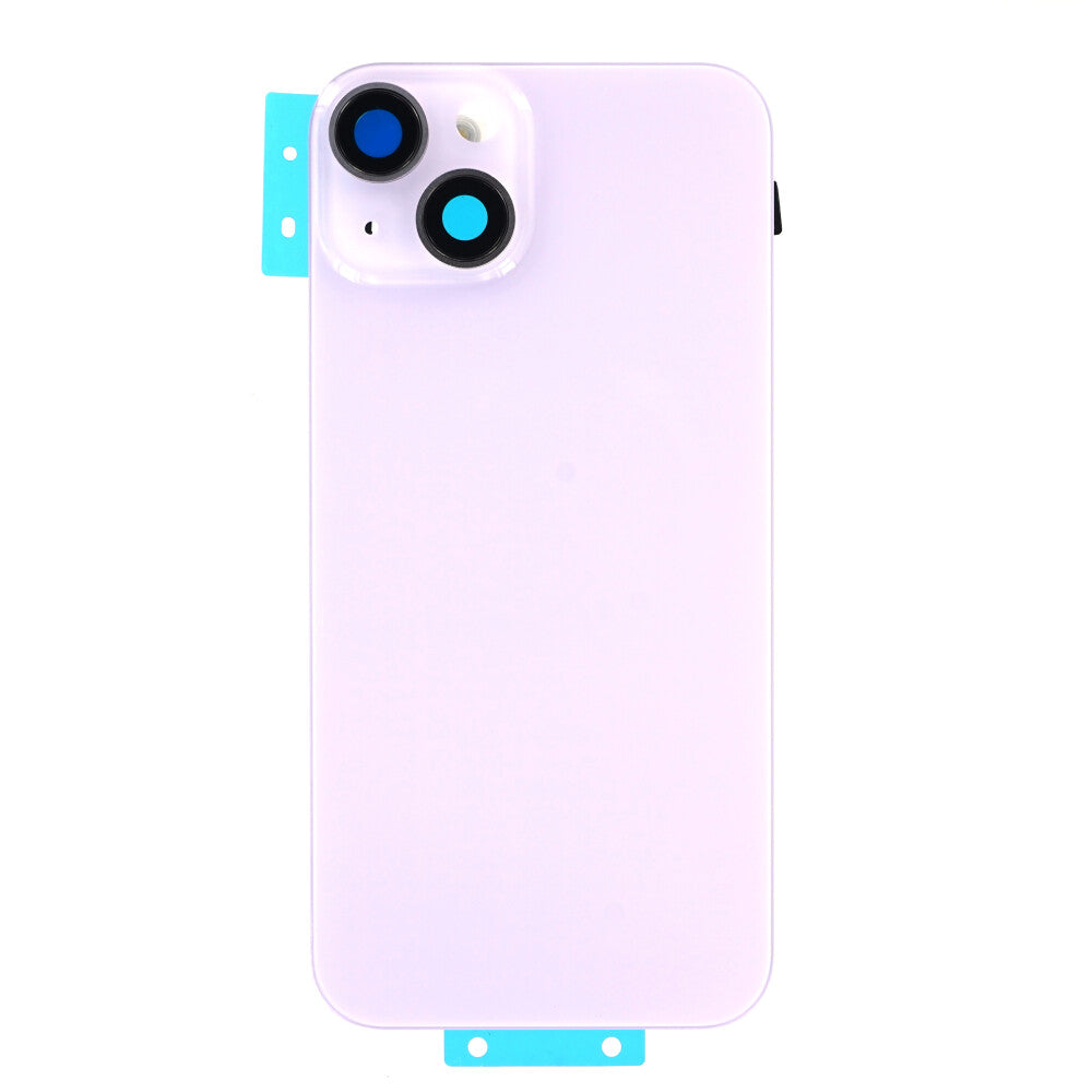 Rückglas + Camera Lens + Metallplatte + MagSafe + Wireless Charger Chip + Blitzlicht für iPhone 14 lila (ohne Logo)