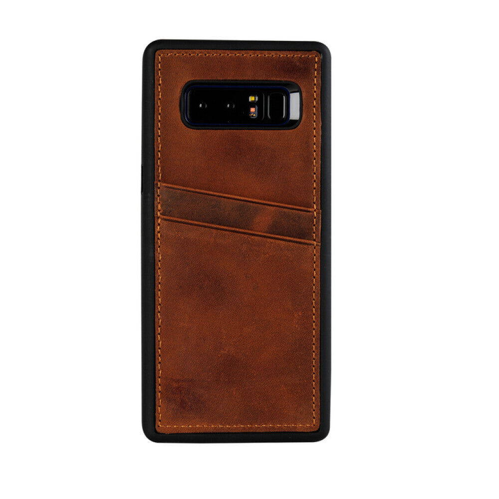 Samsung Galaxy S8 Plus genuine leather protective case CC tango brown