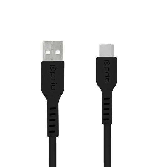 prio High-Speed Charge & Sync USB C auf USB A Kabel 3A 0,6m schwarz