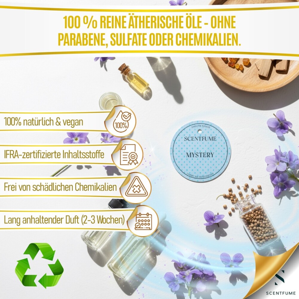 Scentfume Auto Lufterfrischer 2 ml | Premium-Duftspray und Autodiffusor