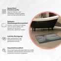 Miqna 2-tlg. rutschfestes Badteppich Set , waschbar (60x100 & 50x60 cm)