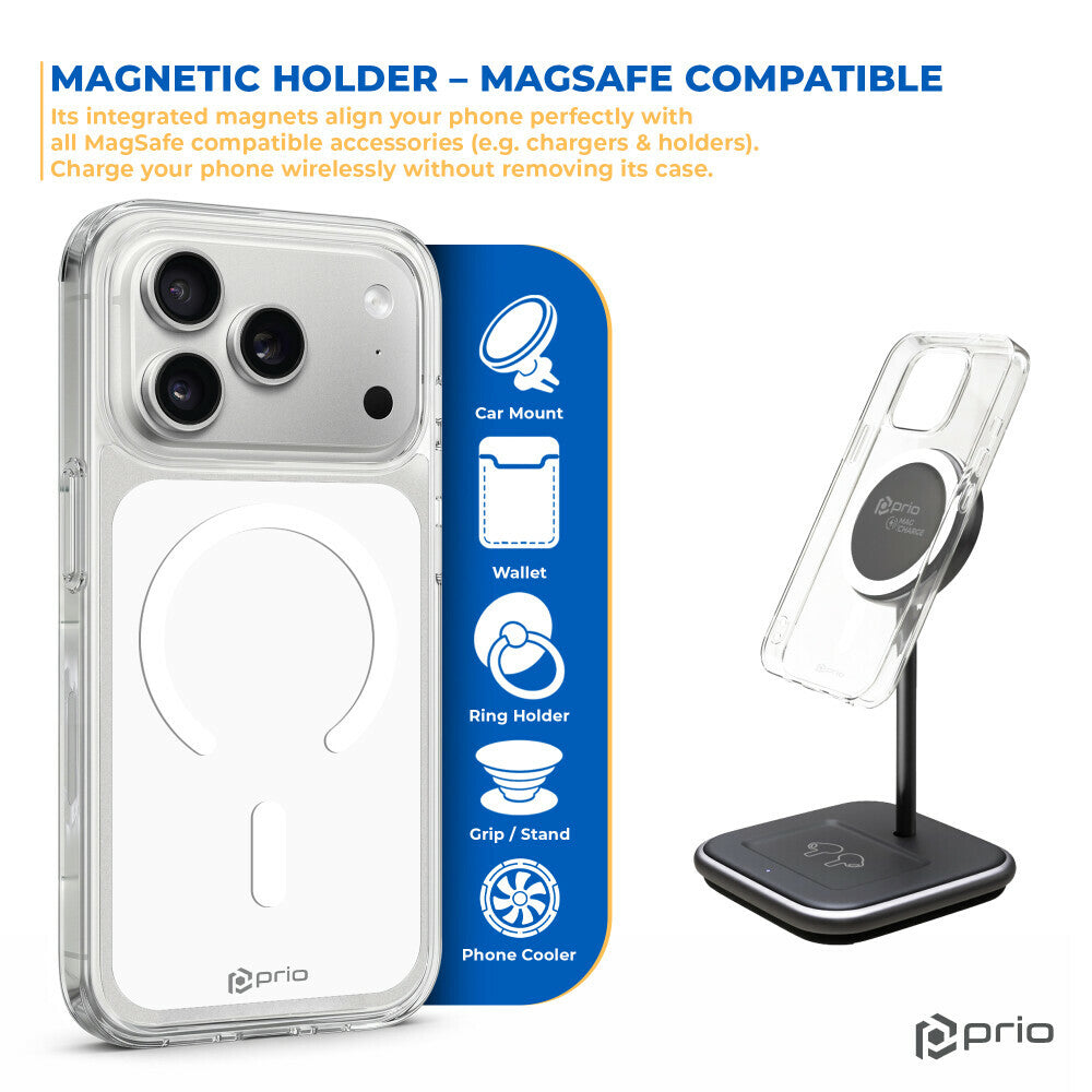 prio Schutzhülle MAG für iPhone 18 Pro Max / 17 Pro Max, transparent