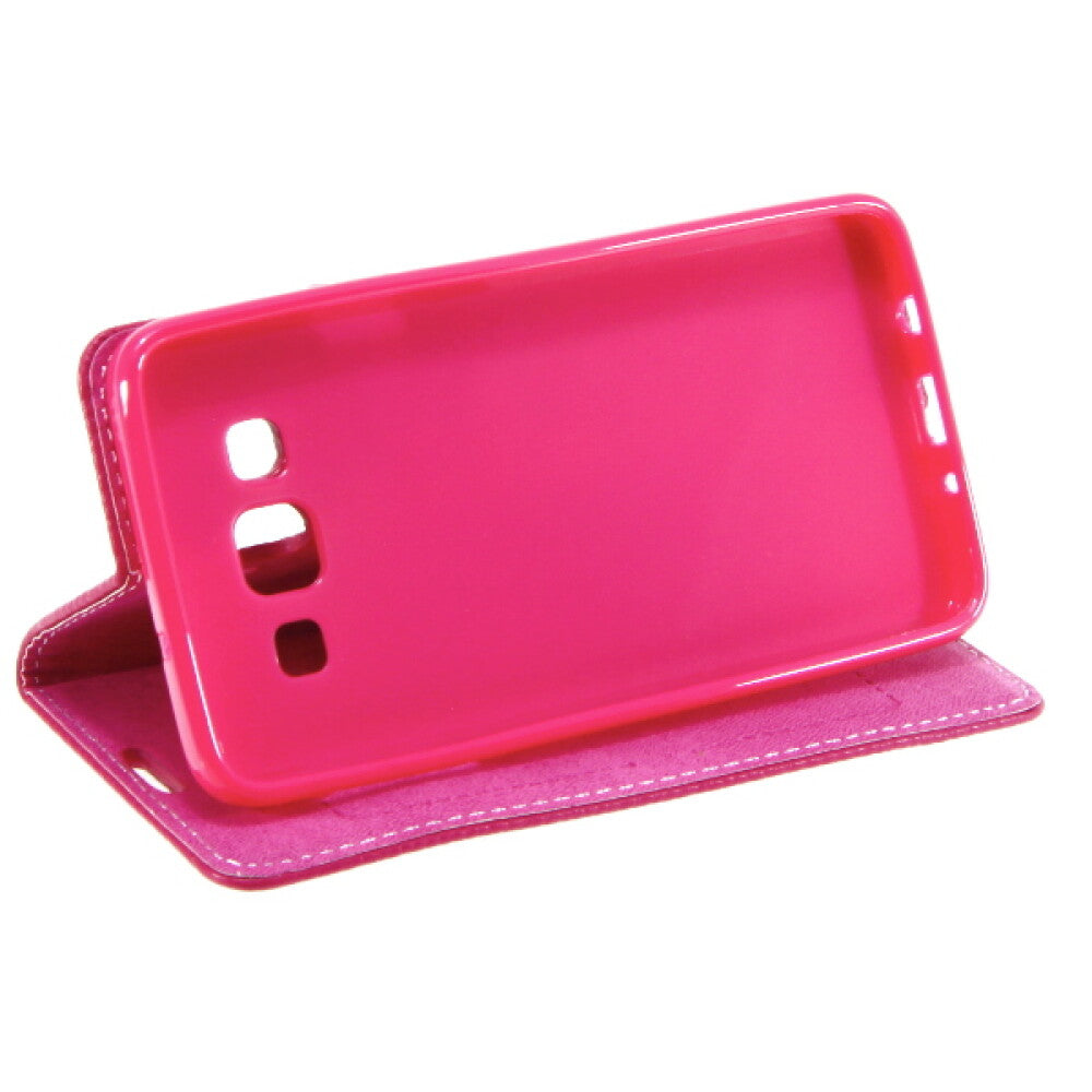 Book Case Fashion for Galaxy A3 - Pink