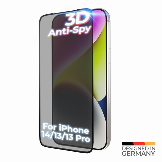 prio 3D Anti-Spy Displayschutzglas für iPhone 14/13 /13 Pro schwarz